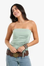 Side-Ruched Sleeveless Top - Image 4