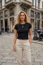 Ribbed Cropped Top