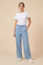 Drawstring Denim Pants